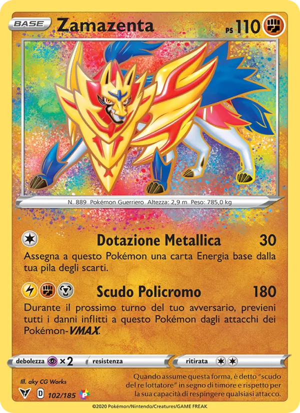 Zamazenta Voltaggio Sfolgorante 102/185