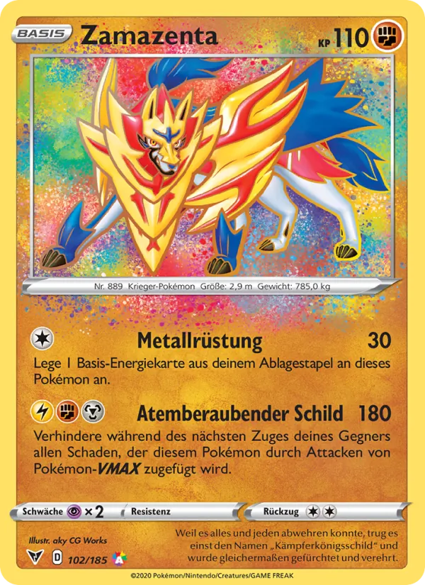 Zamazenta Farbenschock 102/185