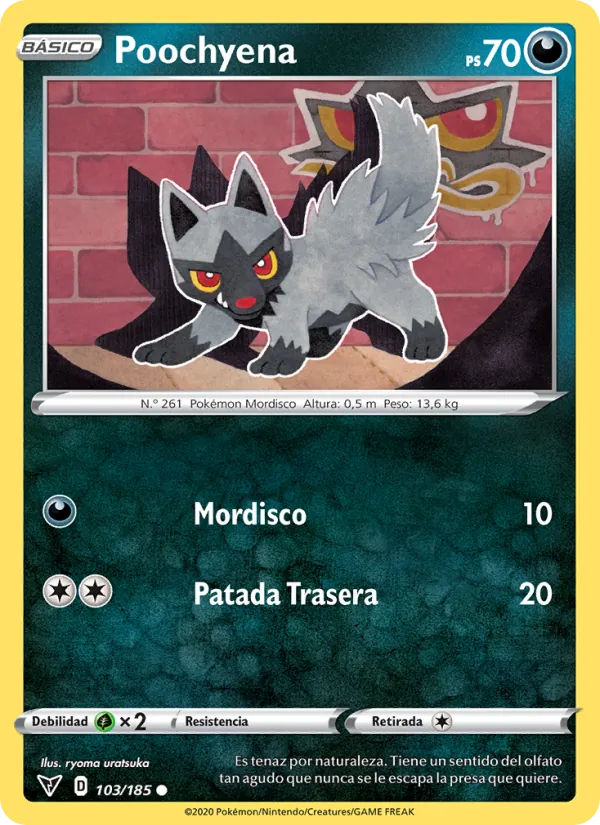 Poochyena Voltaje Vívido 103/185
