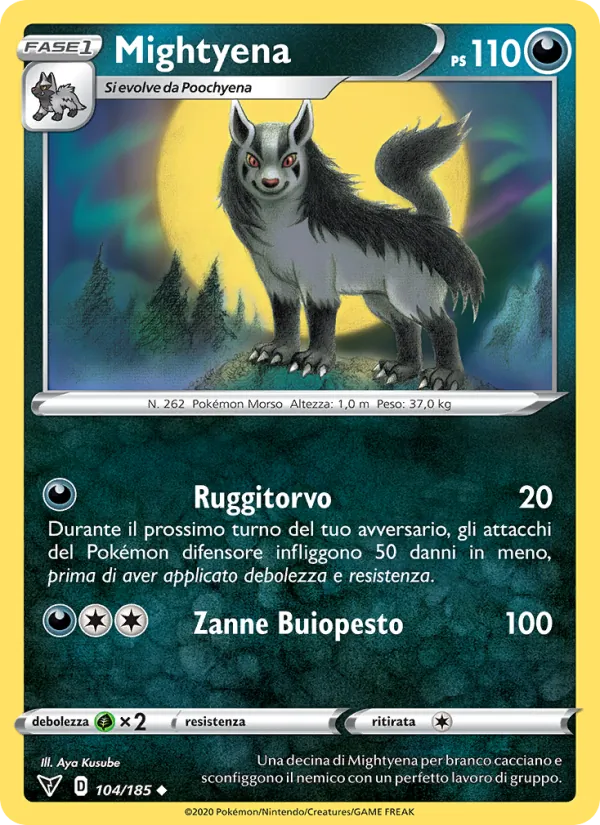 Mightyena Voltaggio Sfolgorante 104/185