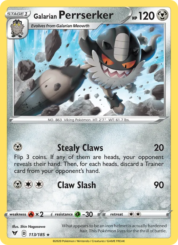Galarian Perrserker Vivid Voltage 113/185