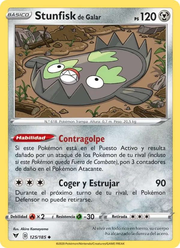 Stunfisk de Galar Voltaje Vívido 125/185