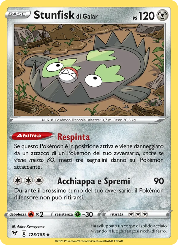 Stunfisk di Galar Voltaggio Sfolgorante 125/185