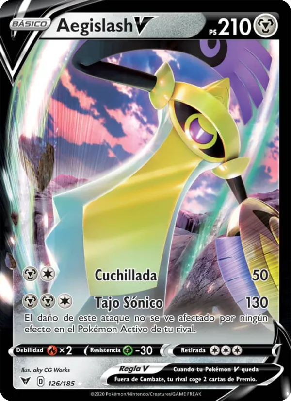 Aegislash V Voltaje Vívido 126/185