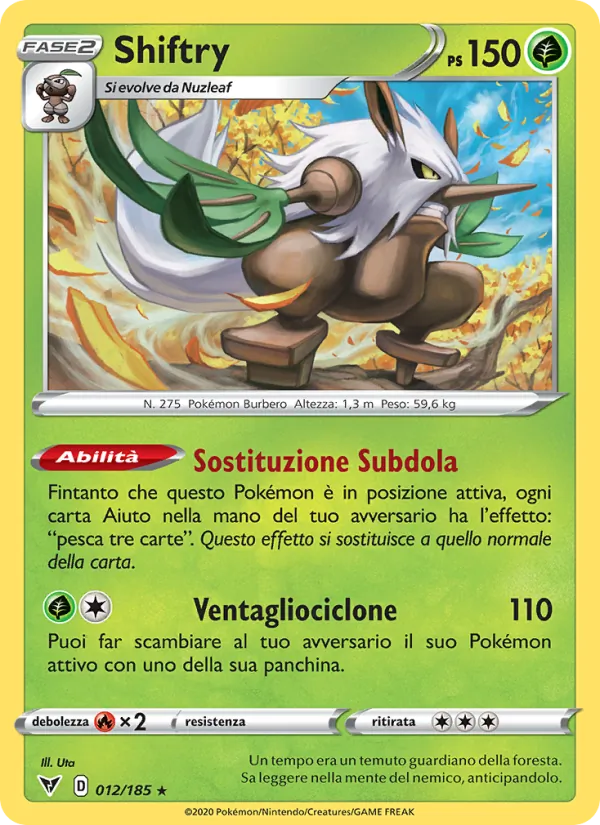 Shiftry Voltaggio Sfolgorante 12/185
