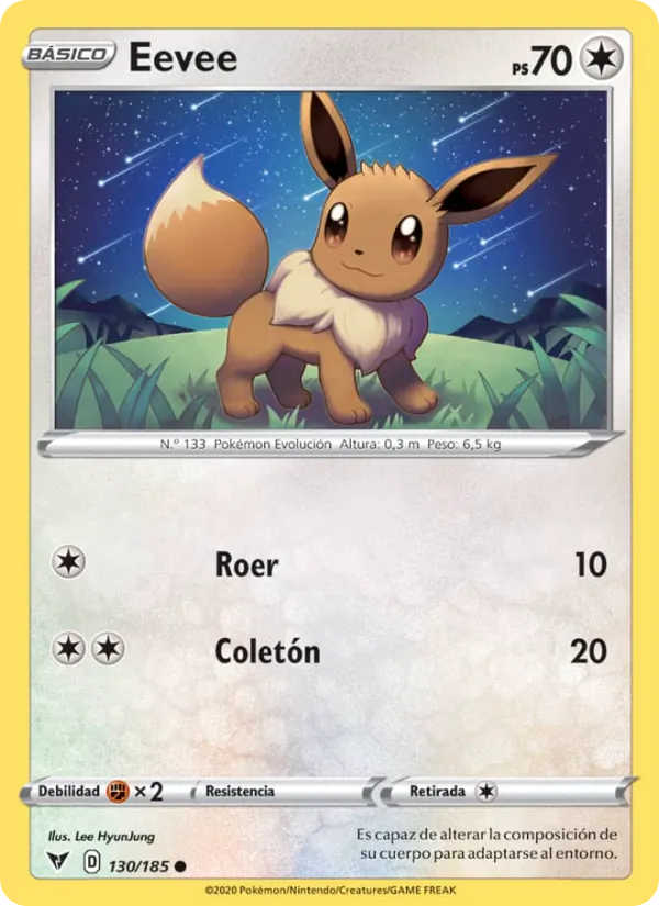 Eevee Voltaje Vívido 130/185