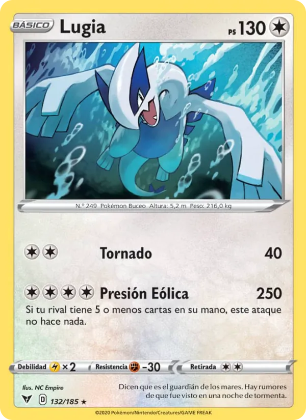 Lugia Voltaje Vívido 132/185