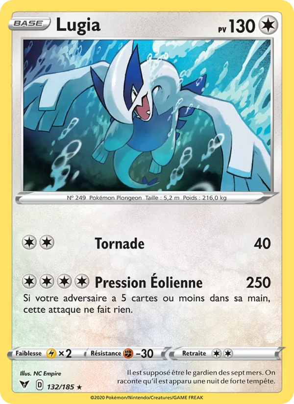 Lugia Voltage Éclatant 132/185