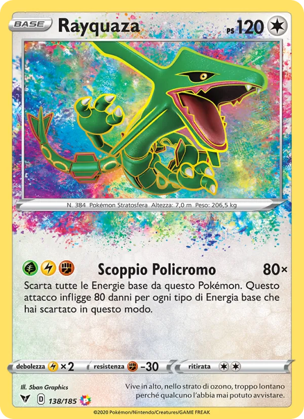 Rayquaza Voltaggio Sfolgorante 138/185