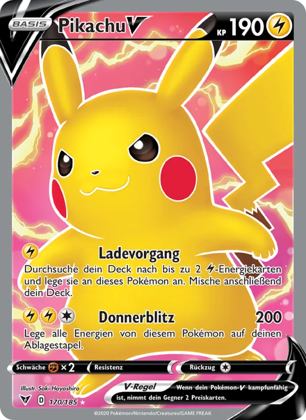 Pikachu V Farbenschock 170/185