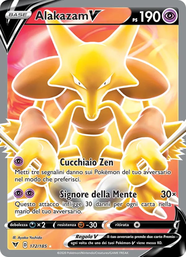 Alakazam V Voltaggio Sfolgorante 172/185
