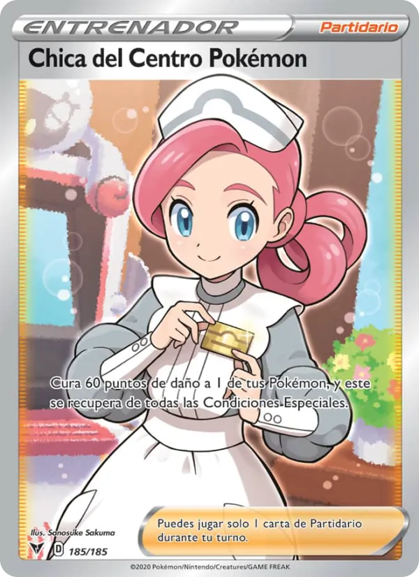Chica del Centro Pokémon Voltaje Vívido 185/185