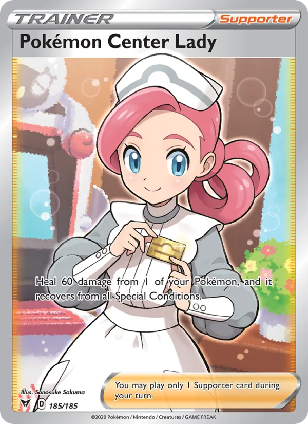 Dama do Centro Pokémon Voltagem Vívida 185/185