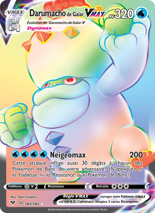 Darumacho de Galar VMAX Voltage Éclatant 187/185