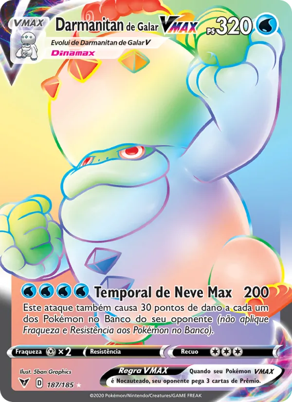 Darmanitan de Galar VMAX Voltagem Vívida 187/185