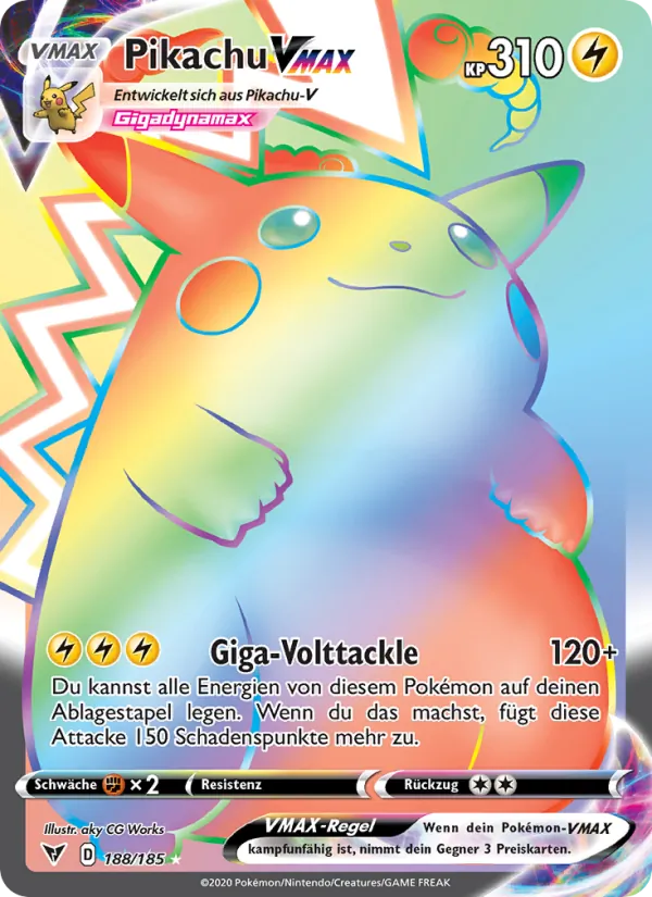 Pikachu VMAX Farbenschock 188/185