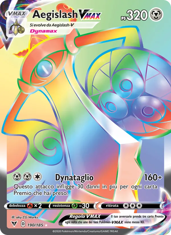 Aegislash VMAX Voltaggio Sfolgorante 190/185