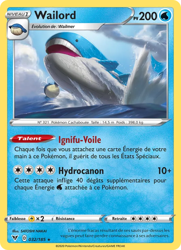 Wailord Voltage Éclatant 32/185