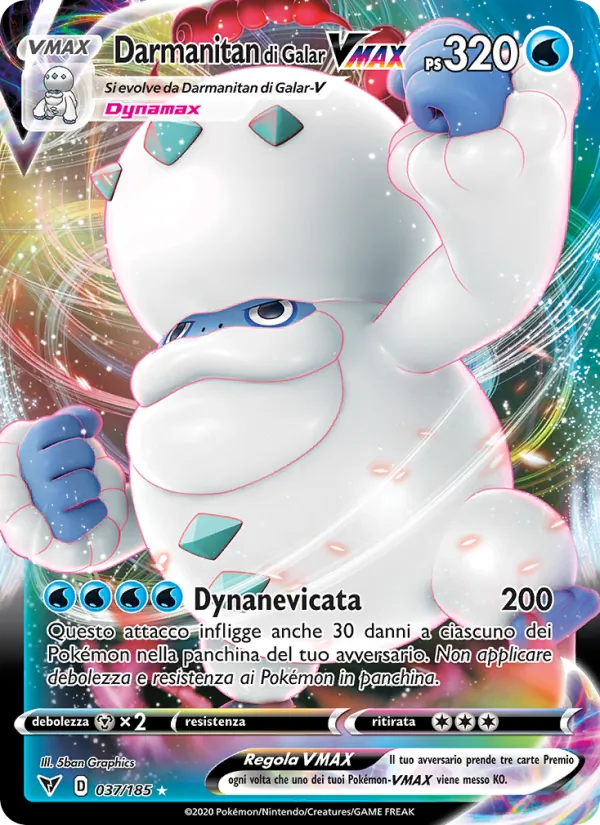 Darmanitan di Galar VMAX Voltaggio Sfolgorante 37/185