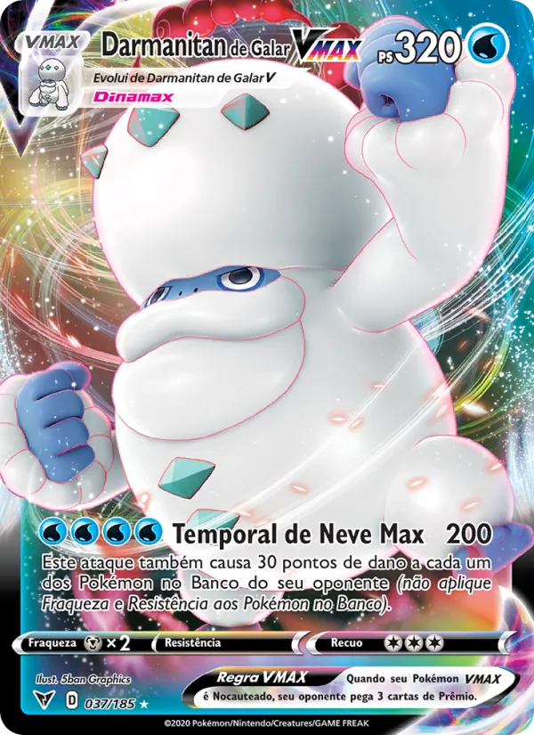 Darmanitan de Galar VMAX Voltagem Vívida 37/185