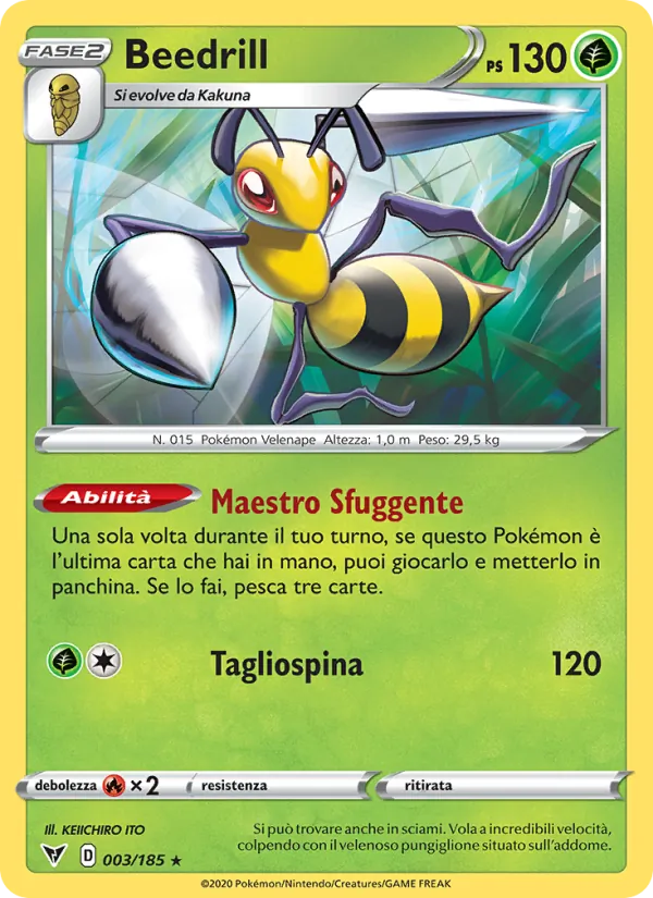 Beedrill Voltaggio Sfolgorante 3/185