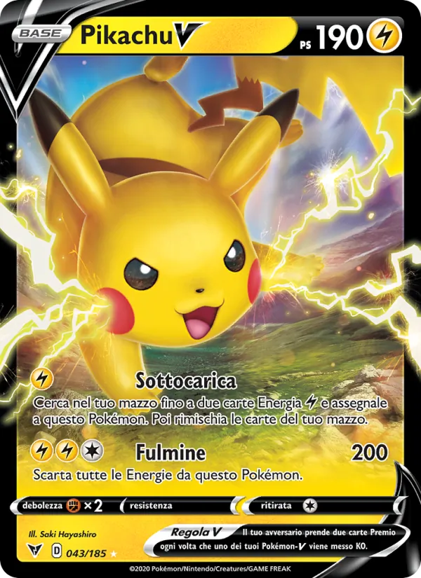 Pikachu V Voltaggio Sfolgorante 43/185