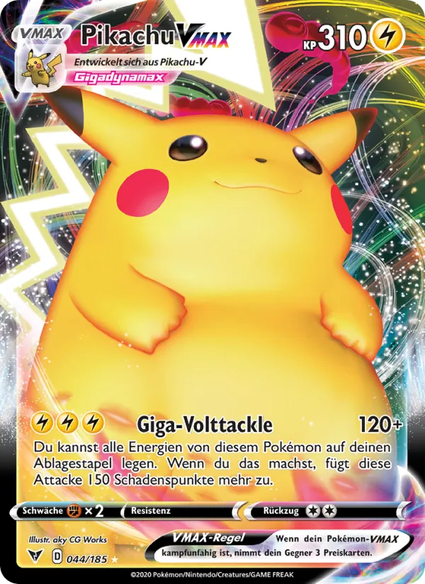 Pikachu VMAX Farbenschock 44/185