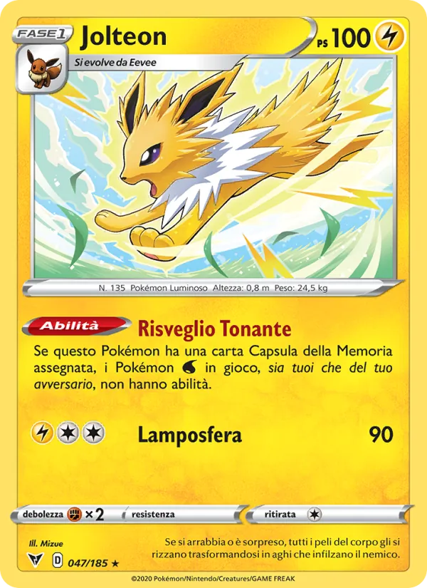 Jolteon Voltaggio Sfolgorante 47/185