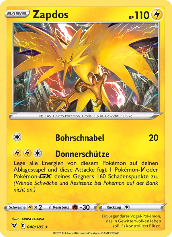 Zapdos Farbenschock 48/185