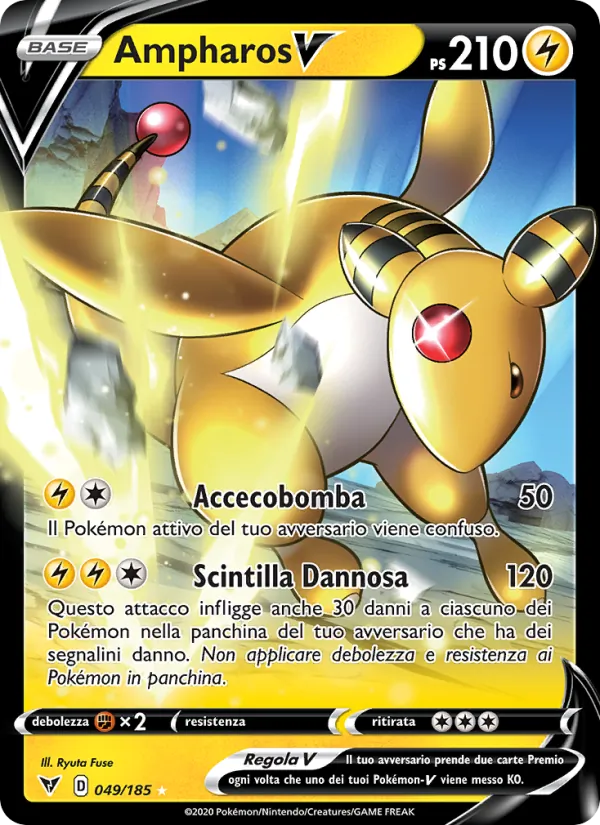 Ampharos V Voltaggio Sfolgorante 49/185