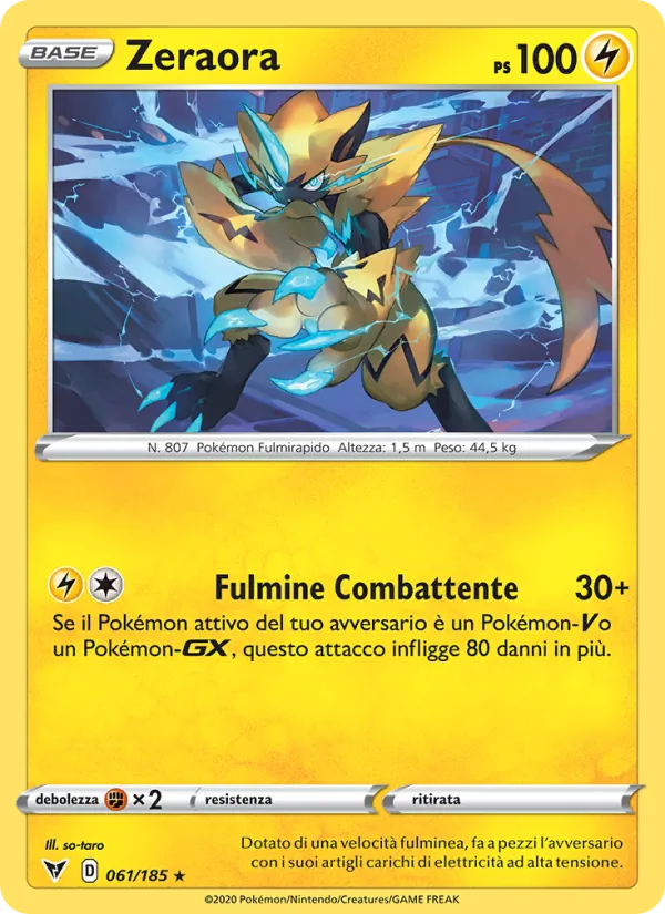 Zeraora Voltaggio Sfolgorante 61/185