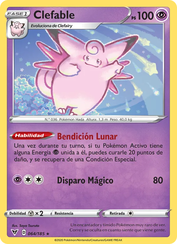 Clefable Voltaje Vívido 64/185
