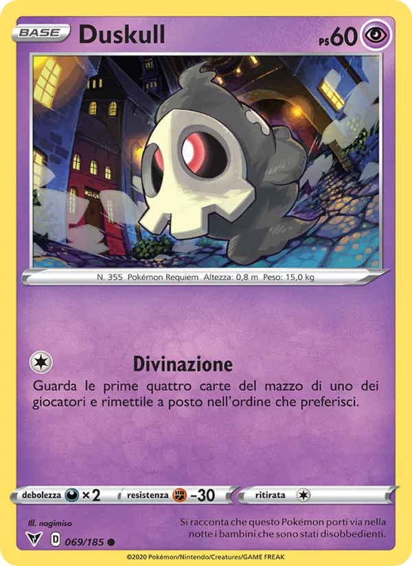 Duskull Voltaggio Sfolgorante 69/185