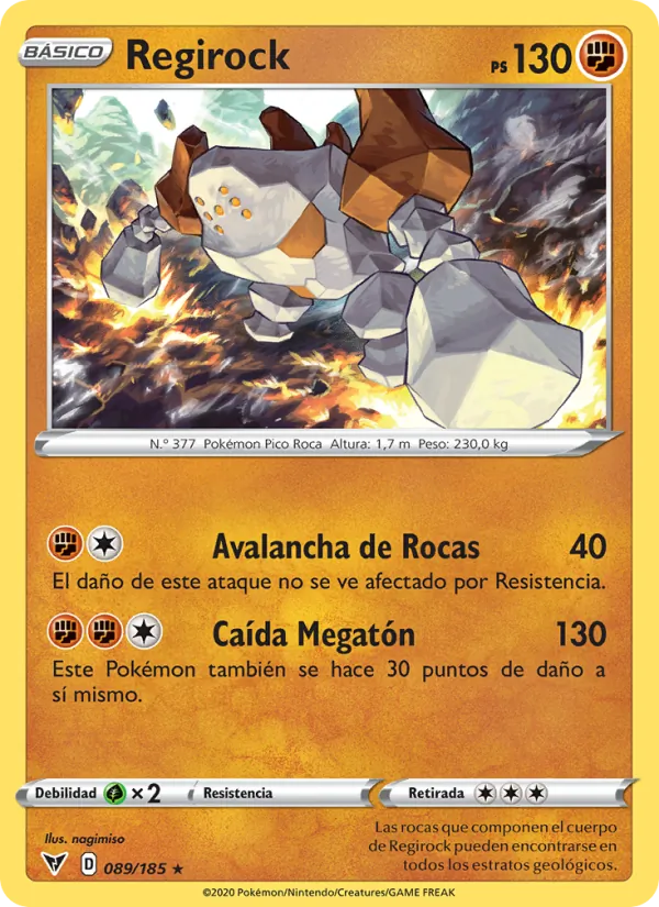 Regirock Voltaje Vívido 89/185