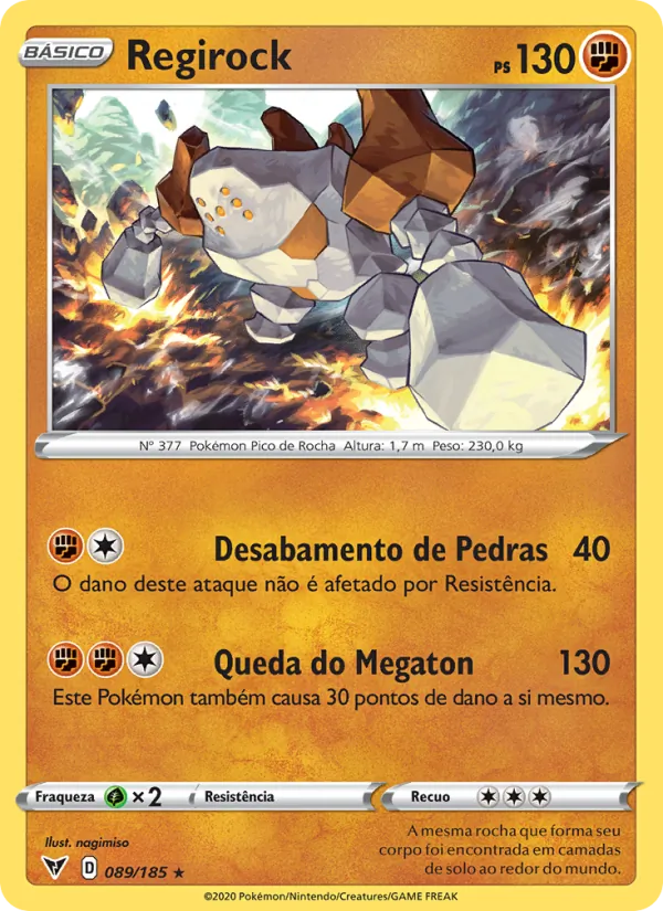 Regirock Voltagem Vívida 89/185