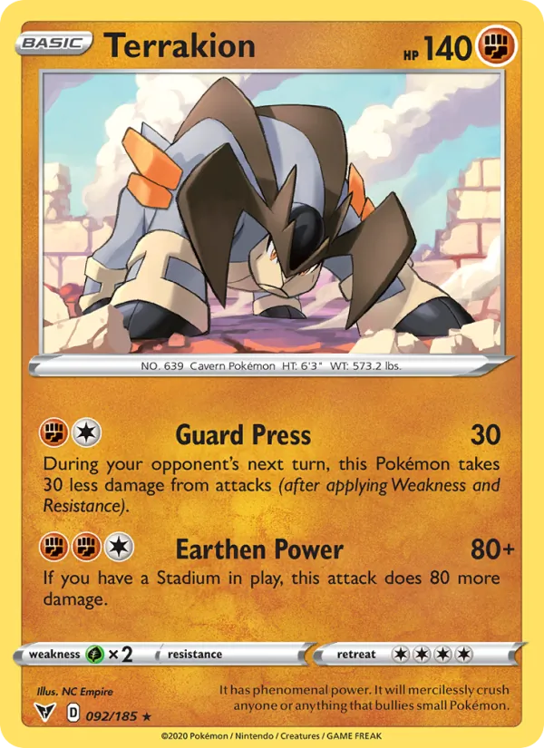 Terrakion Vivid Voltage 92/185