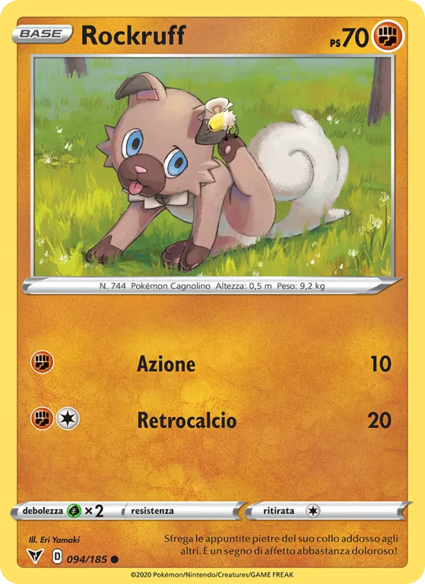 Rockruff Voltaggio Sfolgorante 94/185