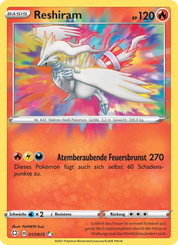 Reshiram Glänzendes Schicksal 17/72
