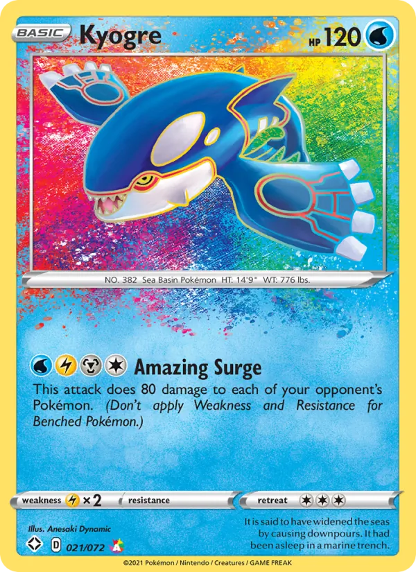 Kyogre Shining Fates 21/72
