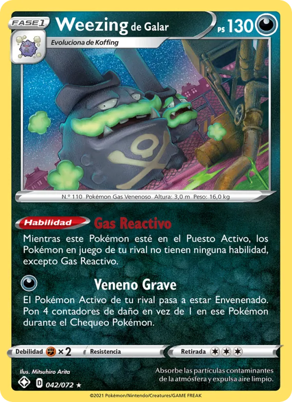 Weezing de Galar Destinos Brillantes 42/72