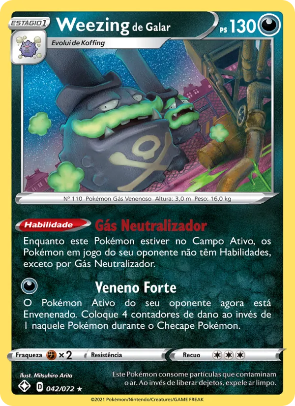 Weezing de Galar Destinos Brilhantes 42/72