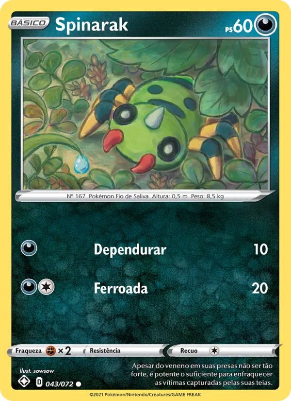 Spinarak Destinos Brilhantes 43/72