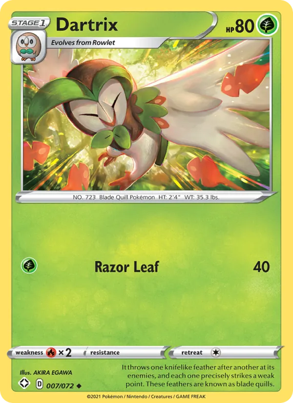 Dartrix Shining Fates 7/72