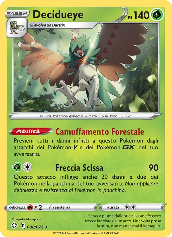 Decidueye Destino Splendente 8/72