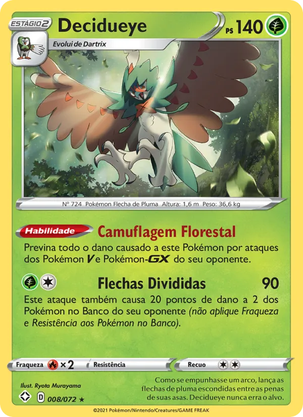Decidueye Destinos Brilhantes 8/72