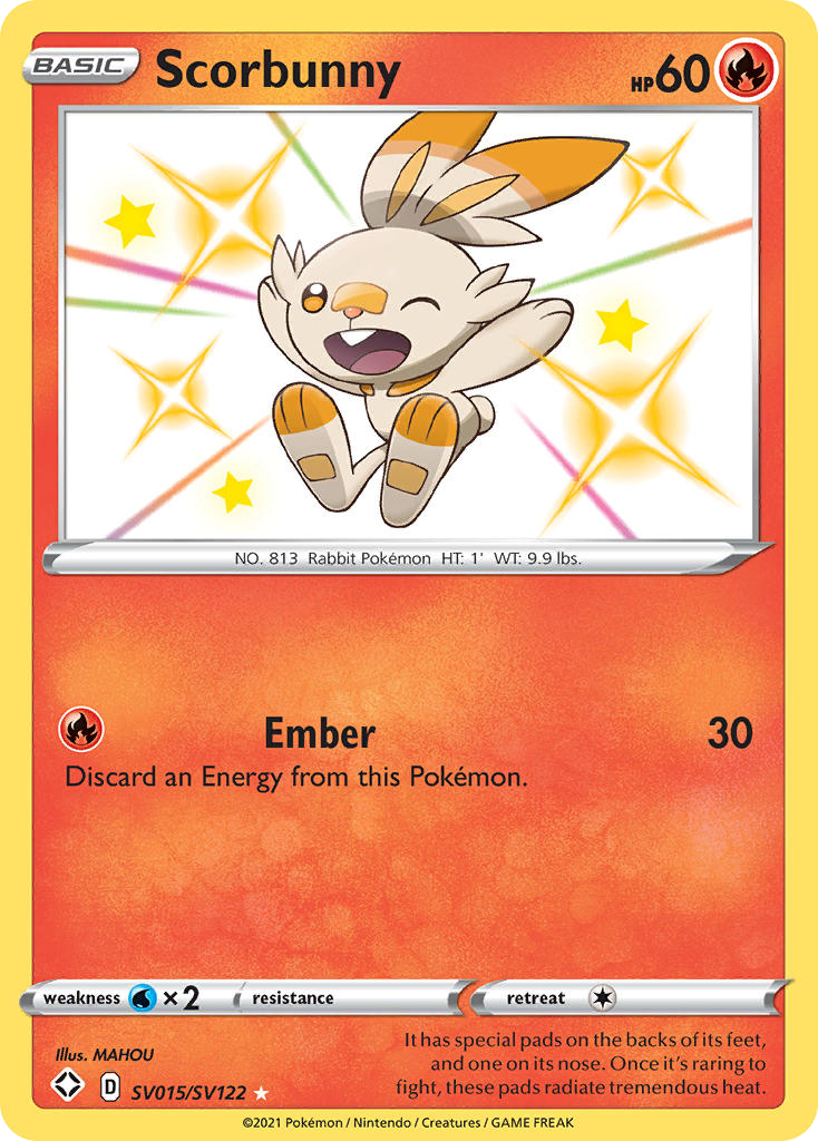Scorbunny Shining Fates Shiny Vault SV015/122