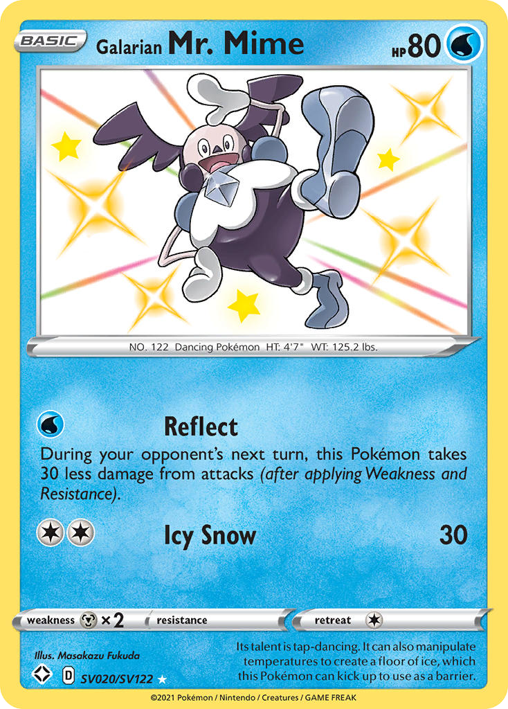 Mr. Mime di Galar Destino Splendente Tesoro Lucente SV020/122