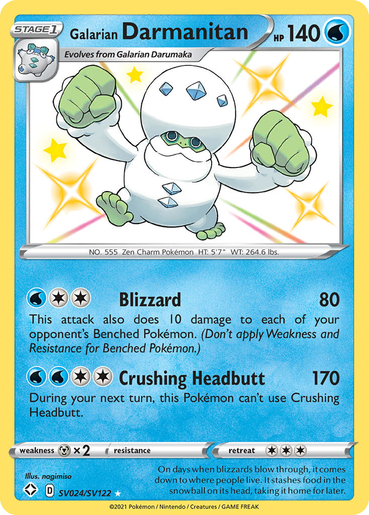 Darmanitan de Galar Destinos Brilhantes Cofre Brilhante SV024/122