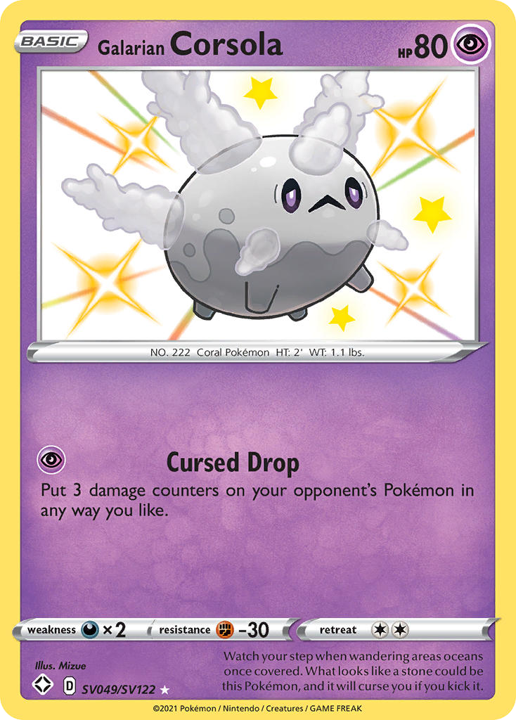 Corsola di Galar Destino Splendente Tesoro Lucente SV049/122