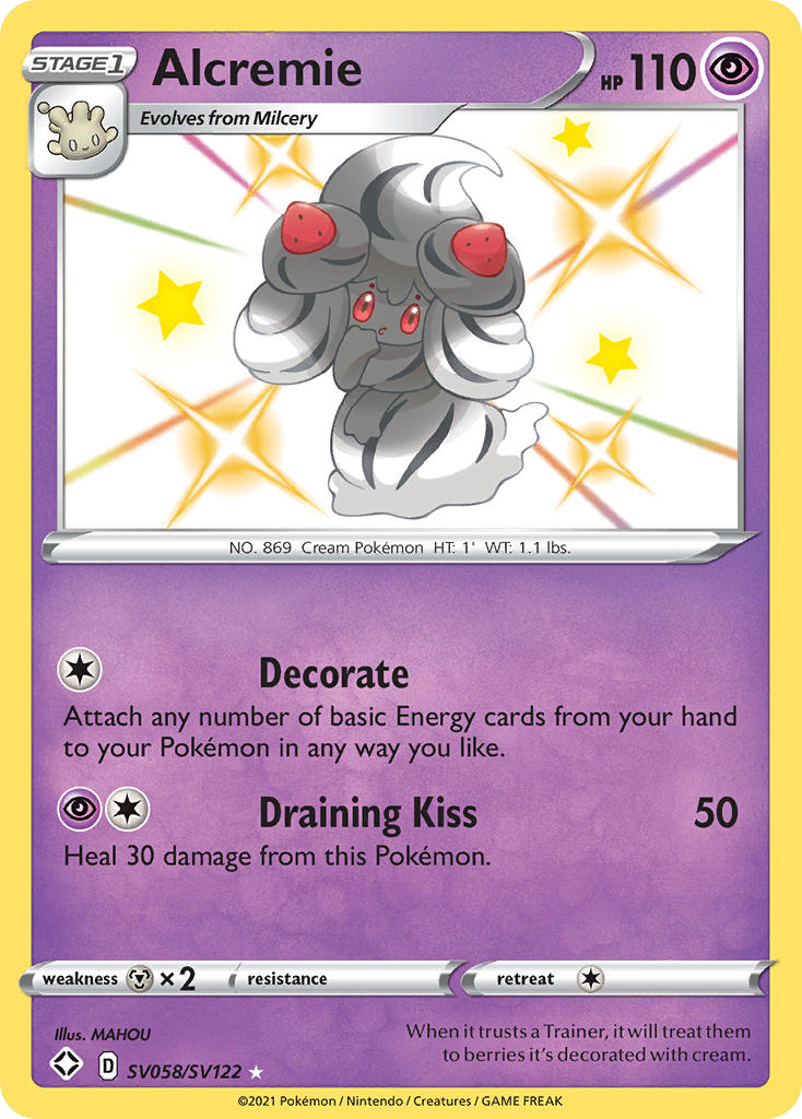 Alcremie Shining Fates Shiny Vault SV058/122